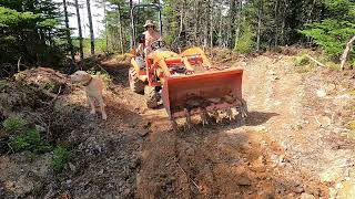 70 Trail Building with the Kubota BX 1880 [upl. by Nitsuj]