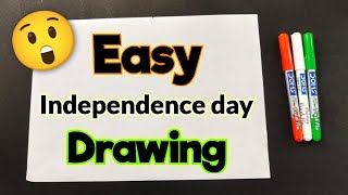 Independence Day Drawing  Independence Day Drawing Easy Step by Step  Independence Day Poster [upl. by Noroj289]