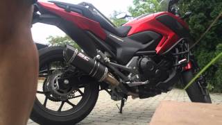 HONDA NC750X SC Project exhaust sound [upl. by Teodora665]