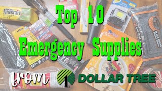 Top 10 Emergency Supplies from Dollar Tree  Preparedness [upl. by Fedora703]