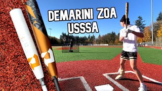 2022 DeMarini ZOA vs DeMarini CF  USSSA Baseball Bat Review [upl. by Norean]