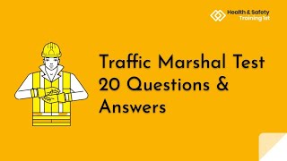 Traffic Marshal Practice Test  20 Questions amp Answers [upl. by Llenna]