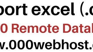 Import csv files into 000webhost remote phpmyadmin mysql database [upl. by Watts546]