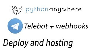 Telegram bot with webhooks  PyTelegramBotAPITelebot  PythonAnywhere [upl. by Miculek928]