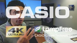 Demonstration Casio XJL8300HN 4K Lampfree 5000 lumens Projector English EU [upl. by Darbie]