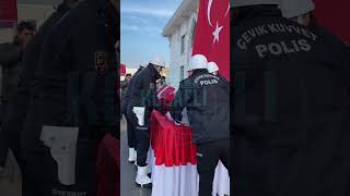 Hayatını kaybeden polisimiz Bülent Topaloğlu için tören Gözyaşlarıyla uğurlandı [upl. by Laumas897]