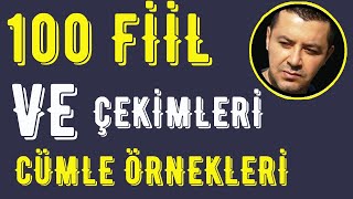 100 İNGİLİZCE FİİLİN ÇEKİMLERİ VE CÜMLE ÖRNEKLERİ  İNGİLİZCE FİİL LİSTESİ [upl. by Oiled766]