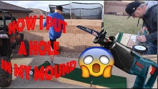 I Put A Hole In My Portable Pitching Mound Players Choice Mounds [upl. by Marston991]