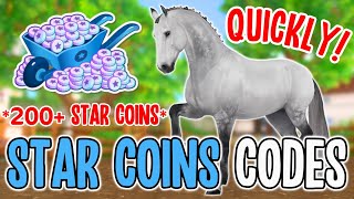 3 NEW STAR COINS CODES FREE HORSES STAR COINS STAR RIDER amp MORE IN STAR STABLE QUICK [upl. by Aisitel85]