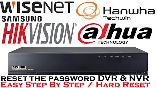 How to Reset password in DVR amp NVR Factory Hard Reset  All Types Of NVR amp DVR  Step by Step [upl. by Ymmak]