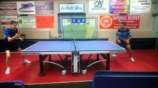 Balle dans le dos tennis de table agen [upl. by Euqinahs]