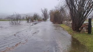 Inundaciones por intensas lluvias provocadas por la borrasca Mónica en Cueva Burgos el 2622024 [upl. by Pucida]