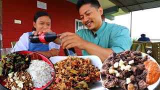 Sukuti Food hunt at Lama Gaon Pokhara  Food Vlog [upl. by Surtemed565]