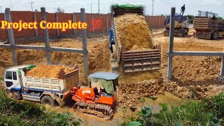 Full Video Starting a New Projeck Bulldozer dozer d20 push soil into pit Complete 💯 DozerKomatsu [upl. by Suzie]