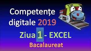 Competente digitale 2019  Ziua 1  EXCEL [upl. by Ynohtnacram916]