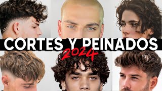 PEINADOS Y CORTES DE CABELLO PARA HOMBRES 2024 [upl. by Ahgiela810]