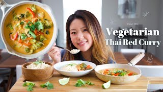 Delicious Vegetarian Thai Red Curry Recipe  Never Order Out Again [upl. by Jegar]