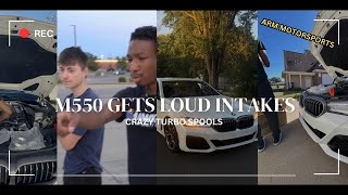 INSTALLING COLD AIR INTAKES ON G30 M550i  ARM Motorsports [upl. by Sharon]