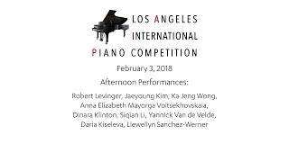 2018 Los Angeles International Piano Competition Day 1 Afternoon Session [upl. by Netsuj]