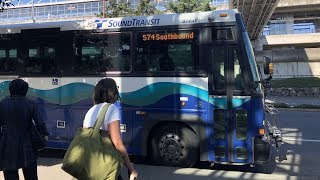 Sound Transit Express Bus  Route 574 SeaTac  Tacoma [upl. by Yekciv]