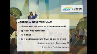 Adriaen Janszkerk  Kerkdienst 17 november 2024 [upl. by Reve]