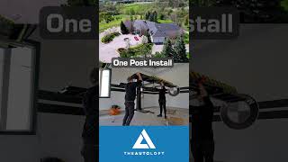 Save space with a single post lift from The Auto Loft vehiclestorage liftinstallation supercars [upl. by Eeresed]