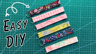 DIY Wristlet Keychain  Key Fob Wristlet Sewing Tutorial  Easy and Quick Gift Idea for Beginners [upl. by Nwahsuq]