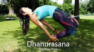 SlacklineYoga Tutorial The Bow Pose [upl. by Kceb]