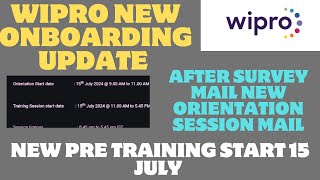 Wipro Onboarding update newsWipro new pre connect date announced 15 July [upl. by Krug]