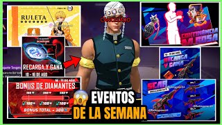 ✅EVENTOS DE LA PRÓXIMA AGENDA SEMANAL DE FREE FIRE EN AGOSTO 2024 😡RECLAMA GRATIS SKIN TANJIRO [upl. by Kerrie887]