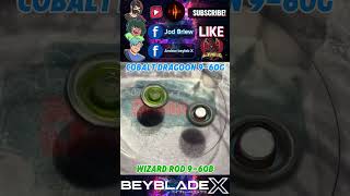 ดูดแรง Cobalt Dragoon 960G vs Wizard Rod 960B music beybladeX meta [upl. by Auric970]