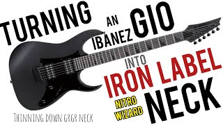 Nitro Wizard Neck on a GIO  Conversion of Ibanez Grgr131exBKF [upl. by Aihsar140]