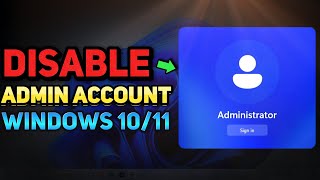 How to Remove or Disable Administrator Account Windows 1011 Tutorial [upl. by Chaille362]