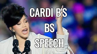 Cardi B Cringe Pro Kamala Harris Speech [upl. by Nairam]