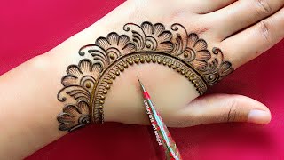 Easy stylish back hand mehndi design  Simple mehndi design  Back hand mehndi  mehndi  Mehndi [upl. by Ahseela373]