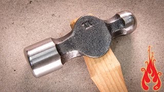 Blacksmithing  Making a ball peen hammer [upl. by Omsare]