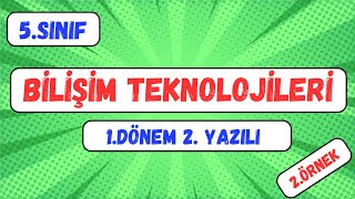 5 Sınıf Bilişim Teknolojileri 1 Dönem 2 Ortak Yazılı Açık Uçlu Sorular 2 Örnek Yazılı [upl. by Ardussi]