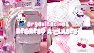 🎀Organización para el regreso a clases 2024✨ Carpeta lapicera portadas mochila y más🤍🌷✨ [upl. by Abbotsen]