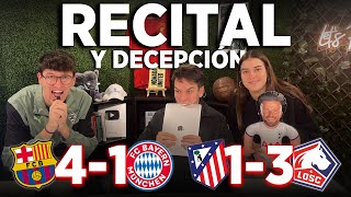 🔴 REACCIÓN AL BARCELONA 41 BAYERN MUNICH Y ATLETI 13 LILLE  CHAMPIONS LEAGUE CON Lamediainglesa [upl. by Rebel]