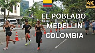 Exploring El Poblado Medellin colombia 🇨🇴 in 4k Ultra HD Walking Tour [upl. by Nimzay]