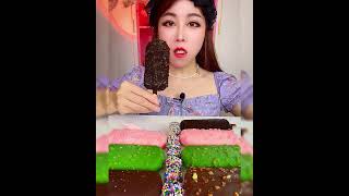 Asmr eating chocolate ice cream Crispy delicious short video [upl. by Accisej525]