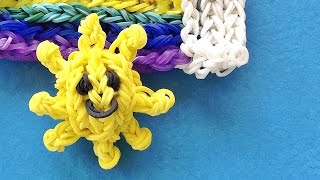 Rainbow Loom Sun 3D  How to make a loom bands 3D  Sun Charm [upl. by Chelsie459]