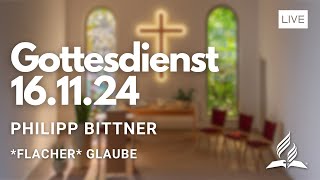 quotFlacher Glaubequot  Gottesdienst 09112024 [upl. by Atirahs]