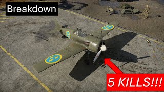 5 Kill game with J22B Breakdown  War Thunder [upl. by Ruamaj]