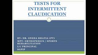 Tests for Claudication StayHome and study WithMe [upl. by Alletneuq]