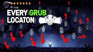 Hollow Knight How to Find All Grubs Quick Using The Collectors Map [upl. by Ahsuoj]