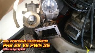 KARBURATOR PHB 28 VS PWK 35 di Motor Cagiva Mito 125cc  Aji VAS [upl. by Amocat622]