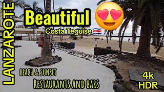 Costa teguise  Lanzarote October 2024 Walking Tour 🏖️☀️ [upl. by Darnell]