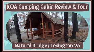 KOA Rustic Camping Cabin Review amp Tour Natural Bridge  Lexington Virginia [upl. by Mchugh470]