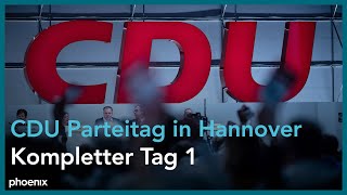 CDUParteitag in Hannover  Tag 1 [upl. by Enoitna]